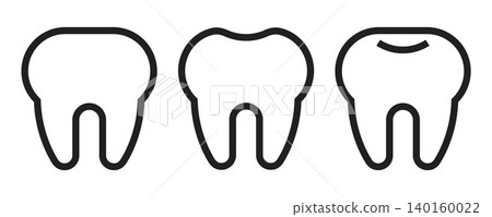 Tooth icon set. Dental care concept. Tooth icon set. Dental care concept. 140160022