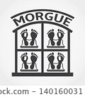 Morgue building abstract vector illustration 140160031