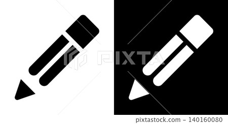 Edit and writing icon with pencil. Symbol of text editing, content creation and document modification. Edit and writing icon with pencil. Symbol of text editing, content creation and document modification. 140160080