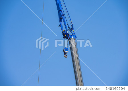 Construction site for bridge piers of the Linear Shinkansen. Construction site for bridge piers of the Linear Shinkansen. 140160204
