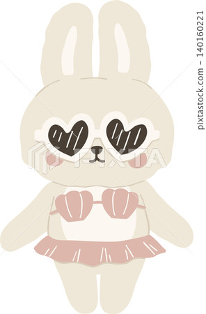Summer bunny rabbit sassy standing pose summer vibe decoration clipart asset Summer bunny rabbit sassy standing pose summer vibe decoration clipart asset 140160221