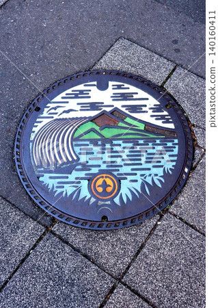 茨城縣土浦市,井蓋,彩色井蓋,井蓋卡,下水道 茨城縣土浦市,井蓋,彩色井蓋,井蓋卡,下水道 140160411
