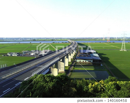 An aerial view of the Shin-Tomei Expressway. An aerial view of the Shin-Tomei Expressway. 140160458