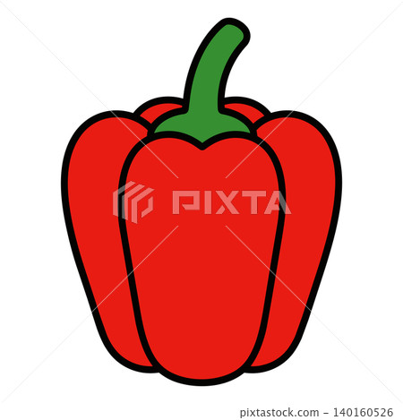 Simple food illustration featuring red bell peppers and a nutrition management concept. Simple food illustration featuring red bell peppers and a nutrition management concept. 140160526