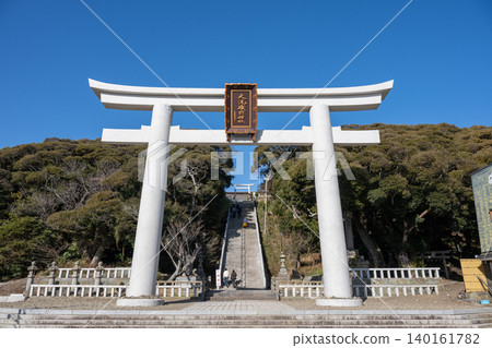 大洗磯前神社的鳥居與石階 140161782
