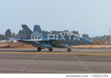 A U.S. Marine Corps F/A-18D Hornet reconnaissance aircraft taxiing. A U.S. Marine Corps F/A-18D Hornet reconnaissance aircraft taxiing. 140161784