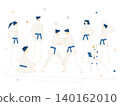 Judo club practice scene and AI robot 140162010