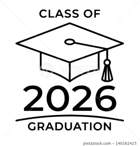 Class of 2026 Graduation Vector Icon with Large Mortarboard Cap Class of 2026 Graduation Vector Icon with Large Mortarboard Cap 140162425