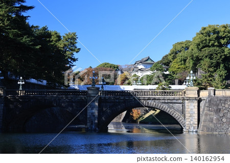 View of the Nijubashi Bridge at Edo Castle View of the Nijubashi Bridge at Edo Castle 140162954