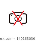 Camera forbidden warning vector symbol design 140163030