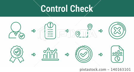 ESG Data Control Check Workflow Icons ESG Data Control Check Workflow Icons 140163101