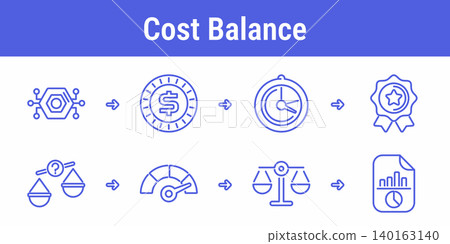 Prompt Optimization Cost Balance Workflow Icons 140163140