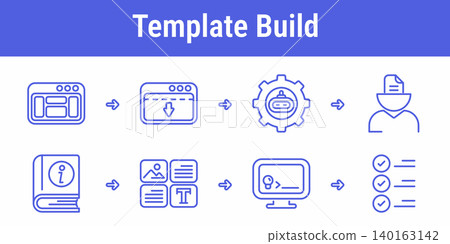 Prompt Template Build Workflow Icons Prompt Template Build Workflow Icons 140163142