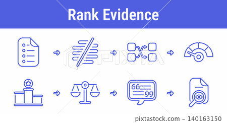 RAG Evidence Ranking Workflow Icons RAG Evidence Ranking Workflow Icons 140163150