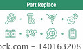 Part Replacement Repair Workflow Icons 140163208