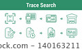Product Trace Search Workflow Icons 140163211