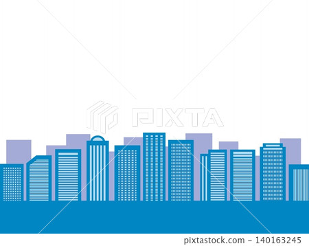 Cityscape, streetscape, buildings, white background, blue 140163245