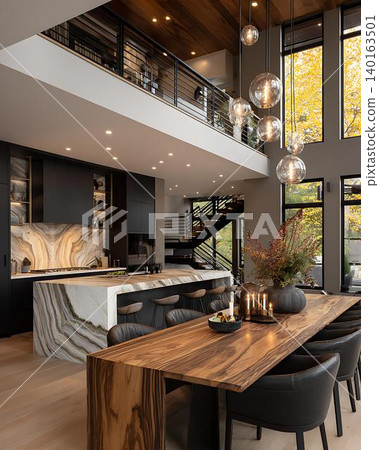 dining room with a large dining room 140163501
