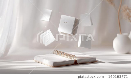 dental floss and dental equipment on desk 140163771