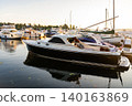 Summer boat vacation. Boat yachting. Yacht vacation in summer. Marina bay. A luxury motor yacht in sea marina bay. Yacht in boat harbor. Private luxury yacht for best summer vacation. Harbor marina 140163869