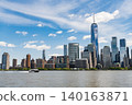 New York City urban architecture. New York City metropolis. New York City in USA. Streets of New York City. Lower Manhattan skyline. New York from New Jersey. Downtown Manhattan. 140163871