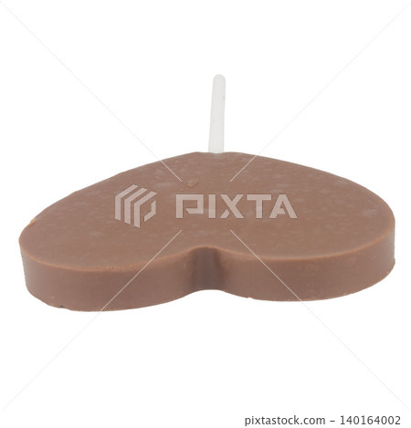 Heart-shaped chocolate on a stick isolated on white background Heart-shaped chocolate on a stick isolated on white background 140164002