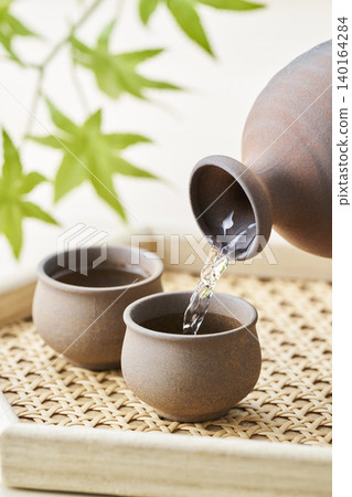Image of drinking Japanese sake Image of drinking Japanese sake 140164284