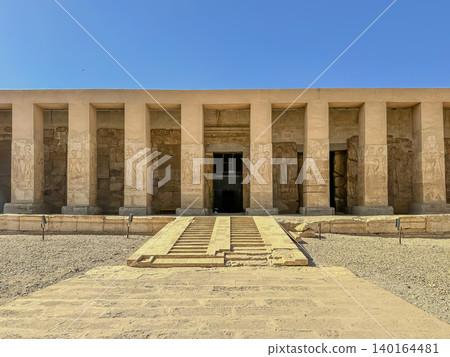 Beautiful interiors and ancient hieroglyphs in the Temple of Seti I in Abydos, Egypt. Beautiful interiors and ancient hieroglyphs in the Temple of Seti I in Abydos, Egypt. 140164481