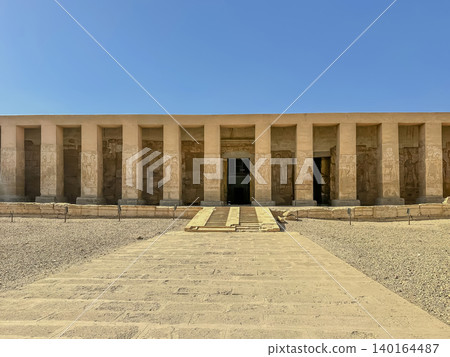 Beautiful interiors and ancient hieroglyphs in the Temple of Seti I in Abydos, Egypt. Beautiful interiors and ancient hieroglyphs in the Temple of Seti I in Abydos, Egypt. 140164487