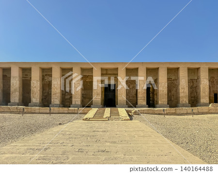 Beautiful interiors and ancient hieroglyphs in the Temple of Seti I in Abydos, Egypt. Beautiful interiors and ancient hieroglyphs in the Temple of Seti I in Abydos, Egypt. 140164488