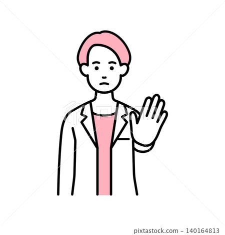 A female doctor making a stop pose A female doctor making a stop pose 140164813