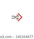 Modern arrow speed logo design 140164877
