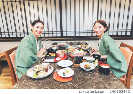 A scene of a meal at a hot spring inn. A scene of a meal at a hot spring inn. 140165450
