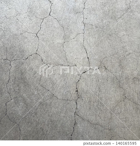 Square background image b of a light gray concrete wall with vertical and horizontal cracks. Square background image b of a light gray concrete wall with vertical and horizontal cracks. 140165595