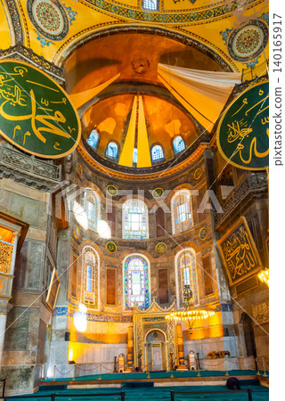 Interior of Hagia Sophia in Istanbul, no people Interior of Hagia Sophia in Istanbul, no people 140165917