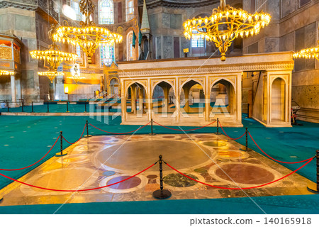 Interior of Hagia Sophia in Istanbul, no people Interior of Hagia Sophia in Istanbul, no people 140165918