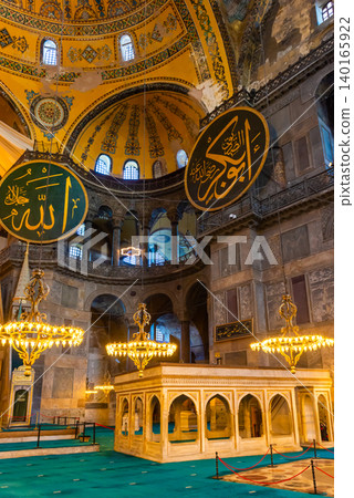 Interior of Hagia Sophia in Istanbul, no people Interior of Hagia Sophia in Istanbul, no people 140165922