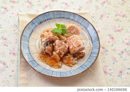 Simmered Alaska pollock and cod roe Simmered Alaska pollock and cod roe 140166698