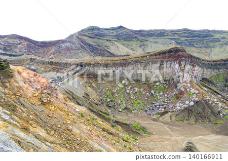 The magnificent and beautiful scenery at the summit of Mount Aso 140166911