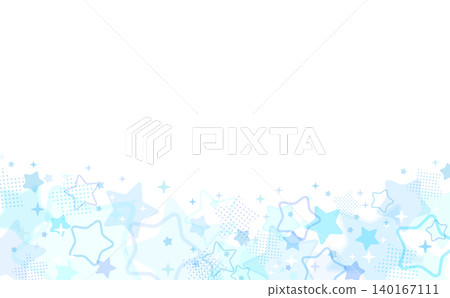 Light blue pastel pop star transparent frame 2_horizontal Light blue pastel pop star transparent frame 2_horizontal 140167111