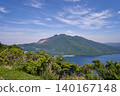從靜岡縣箱根蘆之湖展望公園眺望箱根山脈和蘆之湖 140167148