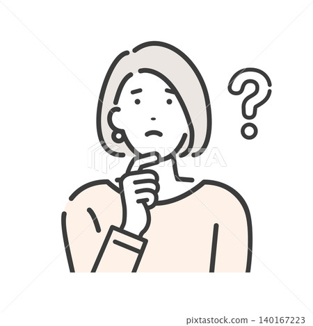 Thinking young lady Thinking young lady 140167223