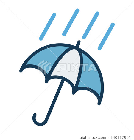 簡單的雨插畫 140167905