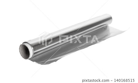 Aluminium Foil Roll, Aluminum Paper Isolated, Silver Cooking Foil, Light Metal Sheet Aluminium Foil Roll, Aluminum Paper Isolated, Silver Cooking Foil, Light Metal Sheet 140168515