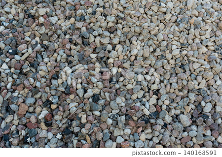 Construction gravel pattern, crushed grey stone textured background 140168591
