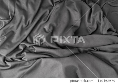 Sport cloth fabric texture background, black soccer shirt pattern Sport cloth fabric texture background, black soccer shirt pattern 140168679