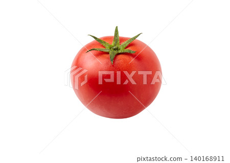 A stock photo of a single tomato cut out from a transparent background. 140168911