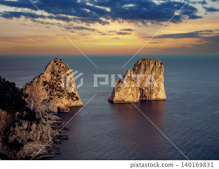 Faraglioni islands in Capri, italy Faraglioni islands in Capri, italy 140169831
