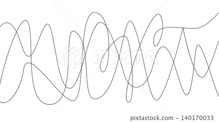 Chaotic line abstract pattern, wavy doodle thread vector background Chaotic line abstract pattern, wavy doodle thread vector background 140170033