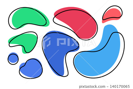 Round organic blob shapes, abstract irregular vector forms Round organic blob shapes, abstract irregular vector forms 140170065